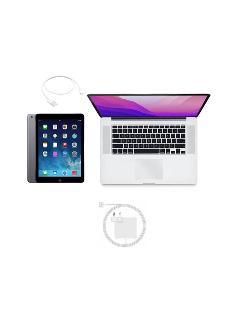 MacBook pro a1398 core i7 - 16gb ram 500gb ssd - 15inch 2014 + FREE iPad air 16GB + Charger | Renewed | FREE Delivery - Renewed