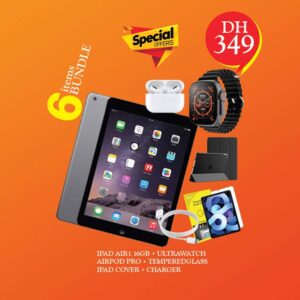 iPAD AIR1 16GB + 5iTEMS OFFER- IPAD AIR1 16GB + ULTRAWATCH AIRPOD PRO + TEMPEREDGLASS IPAD COVER + CHARGER - Renewed