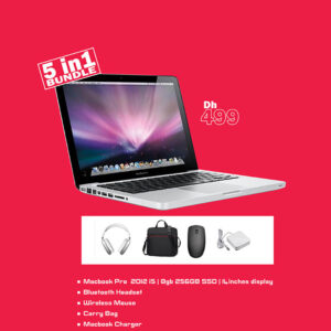 MacBook Pro + 4items ( MAcbook pro i5 8gb ram 256ssd +WL Headset + WL Mouse + Carry Bag + Charger ) Renewed - Renewed